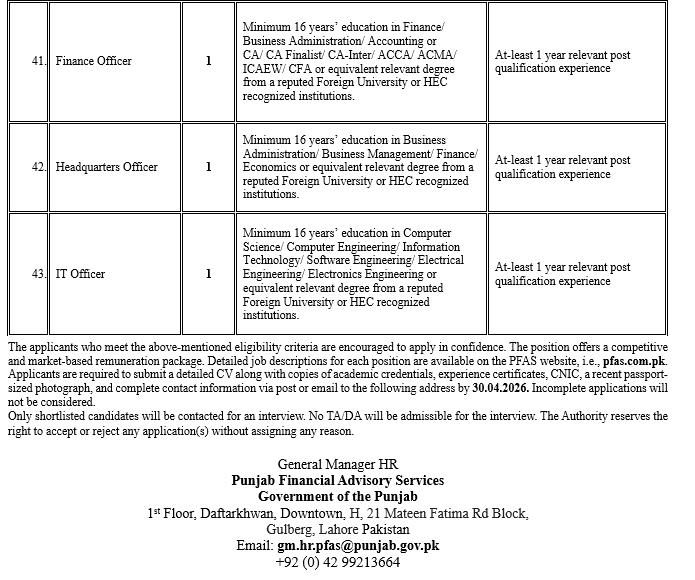 Job Advertisement